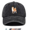Shiba Inu Hund Grafik Gewaschene Baseballkappe Verstellbar Baumwolle Outdoor Sport Snapback Hut