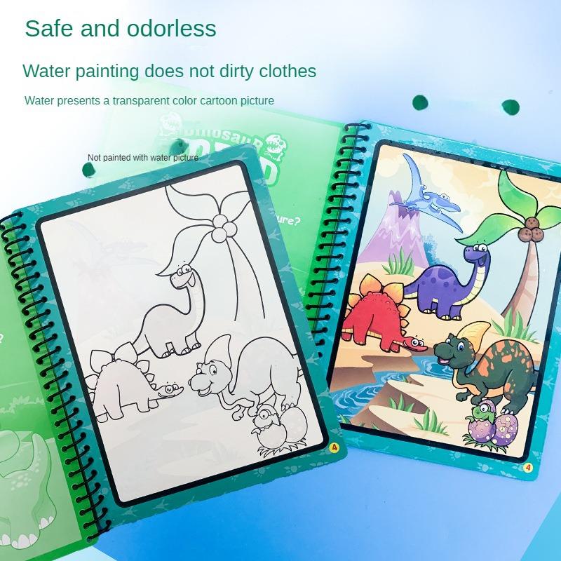 Reusable Magic Water Drawing Coloring Book Kids Sensory Early Education for Children Birthday Gift