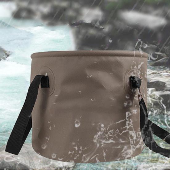 12/20L Foldable Water Bucket with Portable Handle Waterproof Multifunctional Car Washing Outdoor Camping Fishing Collapsible Water Storage Pail