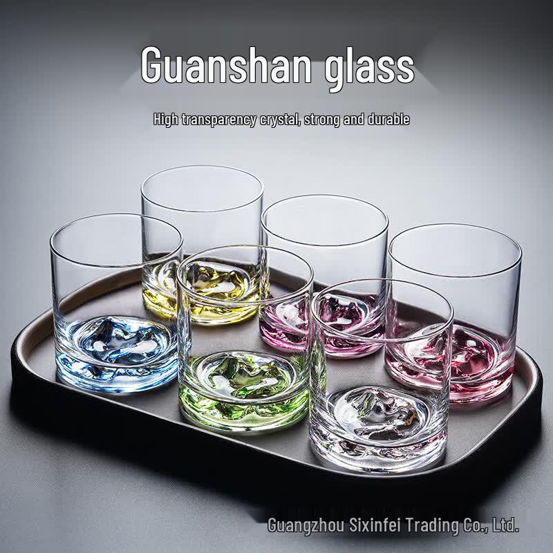 MDNG Colored Mountain Glass Whiskey Tumbler