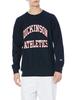 Champion Cotton Reverse Weave Crew Neck Size College Graphic Navy Blue Men's 100% Sweatshirt, M, Navy, 10oz, Print, 10oz,