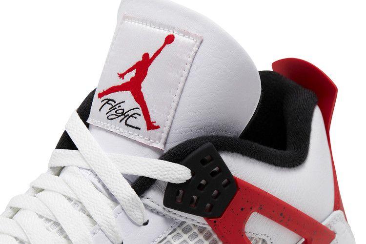 Men's Sneakers Nike Jordan 4 Retro Red Cement White/Fire Red/Black/Neutral Grey