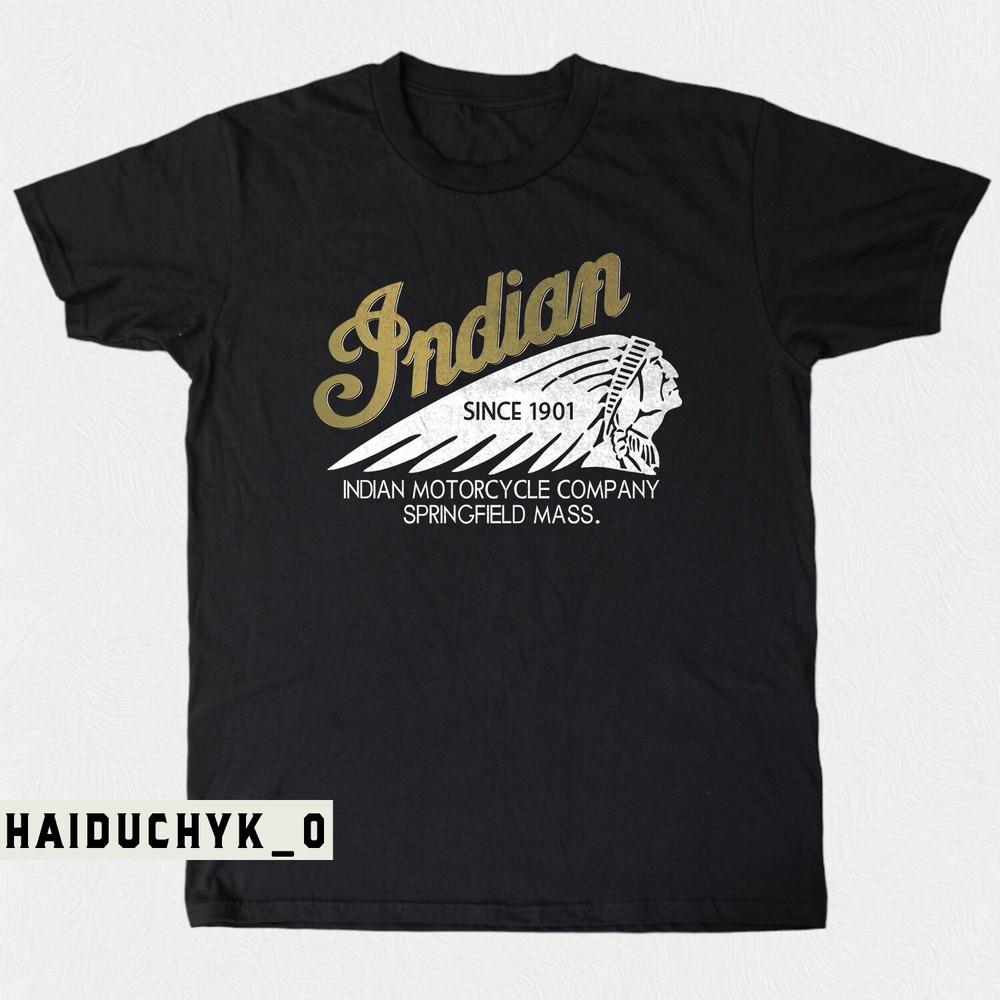 Indian Motorcycle Since 1901 Logo Unisex Black T-shirt S-5XL Unisex T-Shirt XXXL