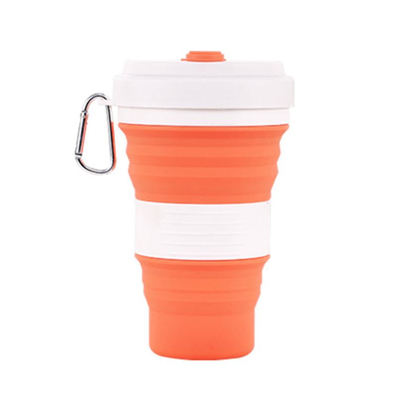 550ml Lightweight to Carry Folding Cup Mountaineering Camping Biking Athletic Multi-Purpose Coffee Cold Drink Retractable Drinkware Mug
