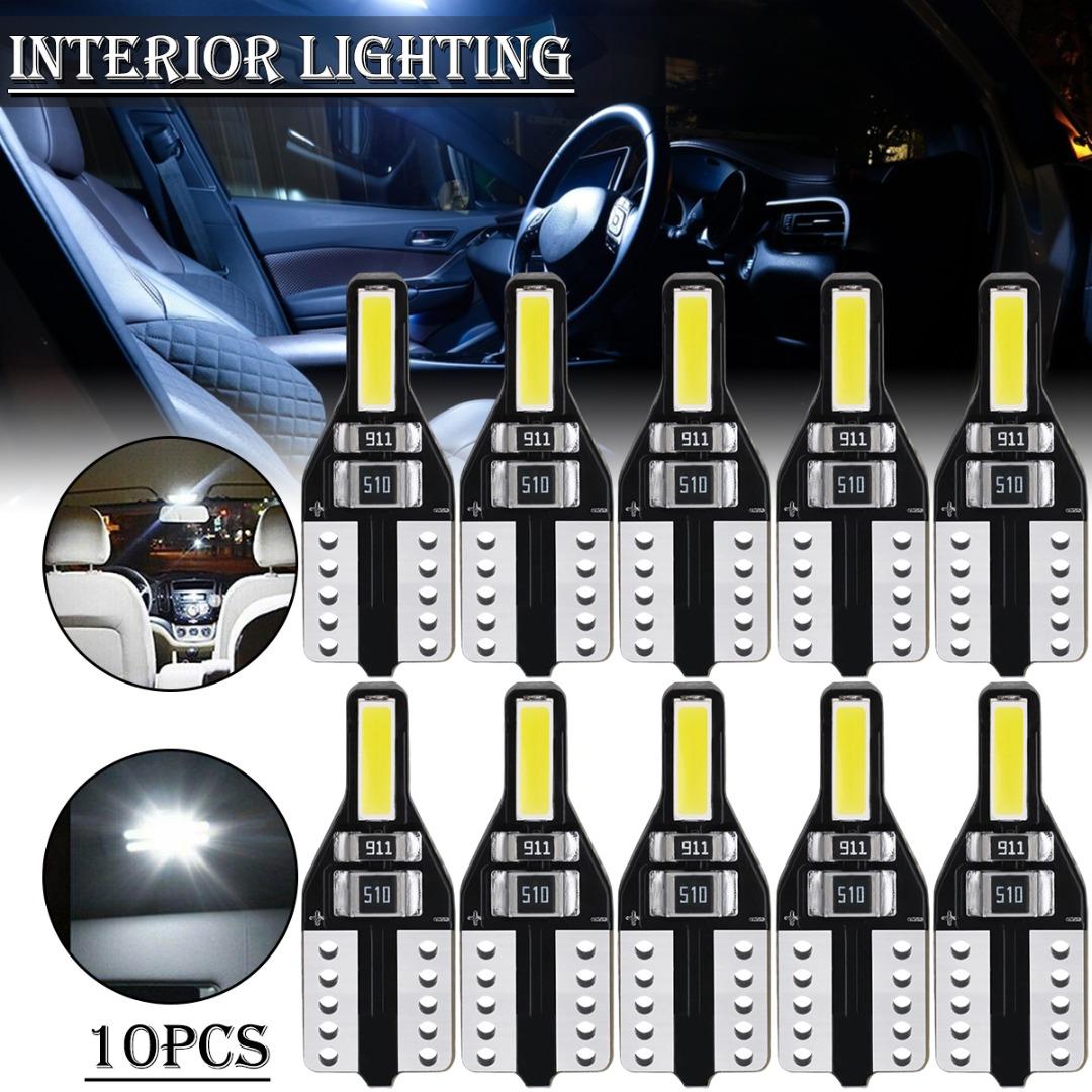 

Idl 10шт T10 LED 10 SMD Автомобиль CANBUS Внутреннее освещение Парковочная лампа 6000K