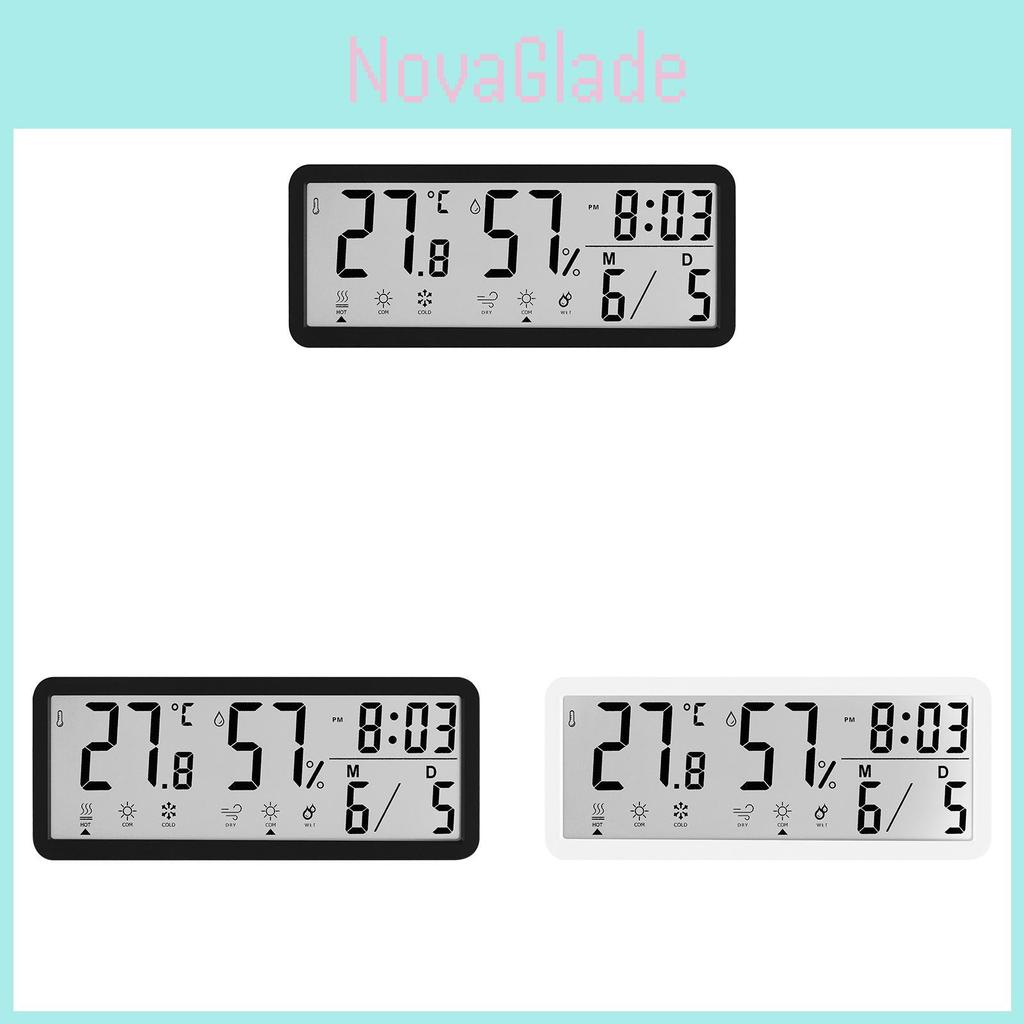 Minimalist Digital Wall Clock For Bedroom And Study With 24h Time And Temperature
