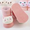 Dicke Bodensocken Niedliche Cartoon Kleinkindsocken Weiche Kleinkind Babysocken Tierdesigns für Herbst Winter Halten Füße warm