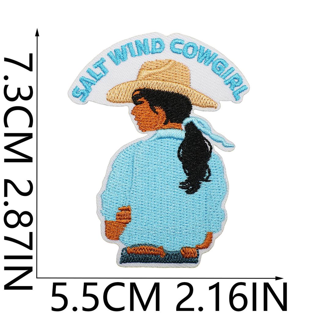 Horse Pentium Embroidery Cloth Sticker Western Denim Computer Embroidery Badge Fashion Girl Decoration Guitar Embroidery Badge Ironing