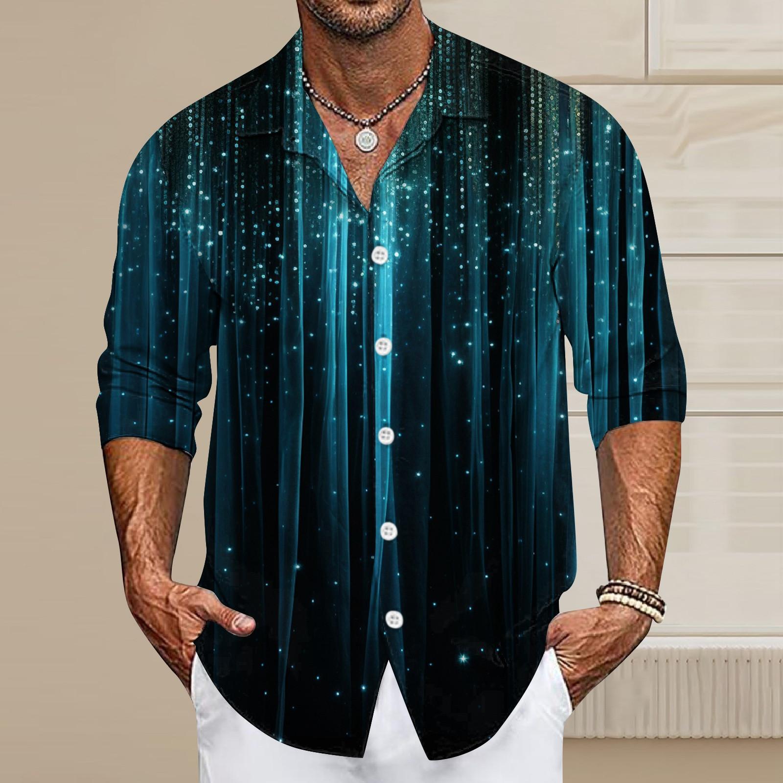 

Мужская летняя новая свободная рубашка с длинным рукавом с принтом, кардиган, пляжная рубашка XL