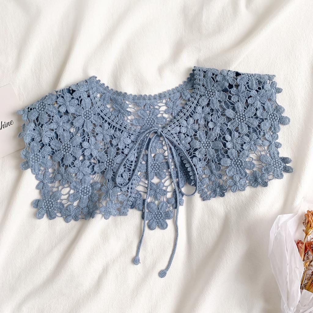 Vier Jahreszeiten Spitze Gestrickt Gehäkelt Hohl Falscher Kragen Damen Kleiner Schal Dekorativ Damen Kleidung Accessoires Abnehmbarer Kragen