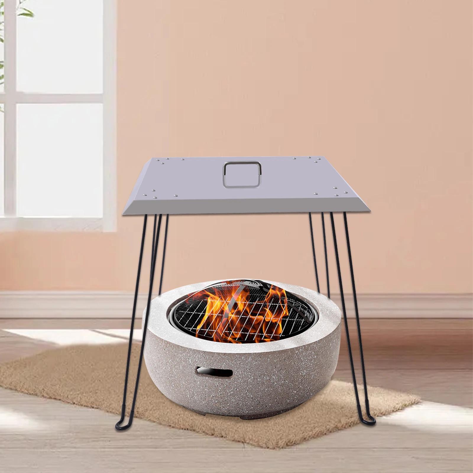 

Теплоотражатель для костра со складными ножками, регулируемой крышкой, легко чистится и транспортируется, эффективно сохраняет тепло для уюта GERMANY