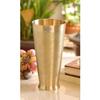 Brass Lassi Glass with Embossed Design, Drinkware & Serveware for Lassi, Milk, and Water, Height-8" Inches, Volume-1100 Ml