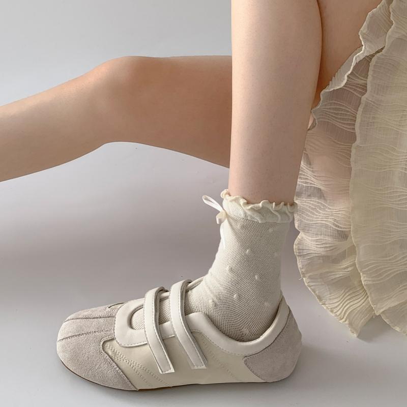 Fashion Summer French Ballet Style Flat Shoes 2025 Mary Jane New Fashion Casual Breathable Women Flat Shoes Daily Versatile Lady Sneaker