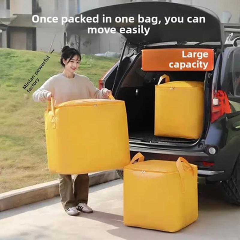 Large Capacity Moving Packaging Bag 100L Waterproof Woven Clothes Organizer for Dormitory Home Packing Storage