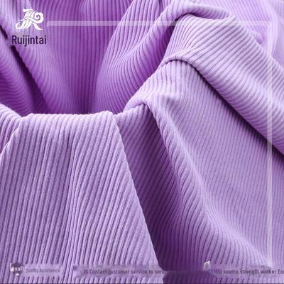 Paquete de 4 Tiras de Algodón: 290g Tejido de Canalé Suave, Elástico, Respetuoso con la Piel para Ropa de Otoño/Invierno