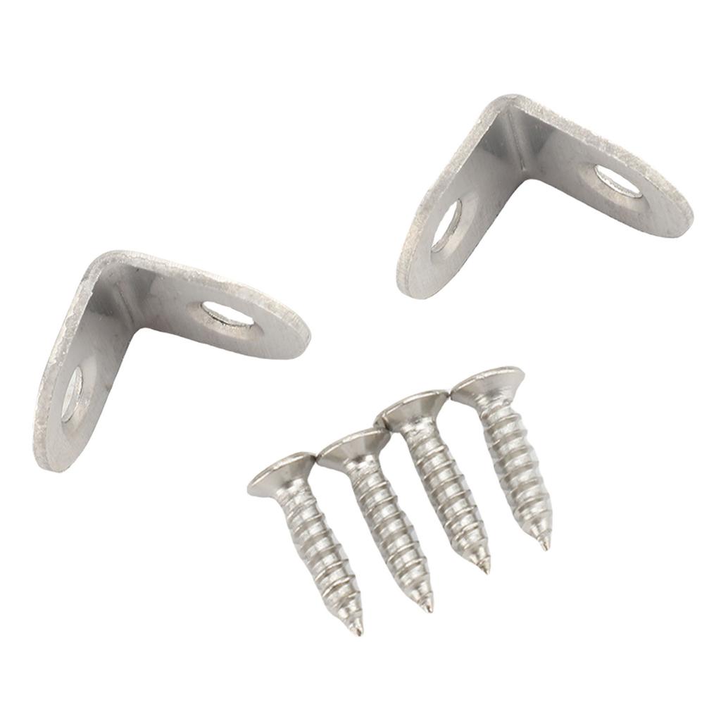 Furniture Corner Connectors Stainless Steel Heavy Duty Angle Brackets for Wood Furniture Cabinets Tables and Chairs
