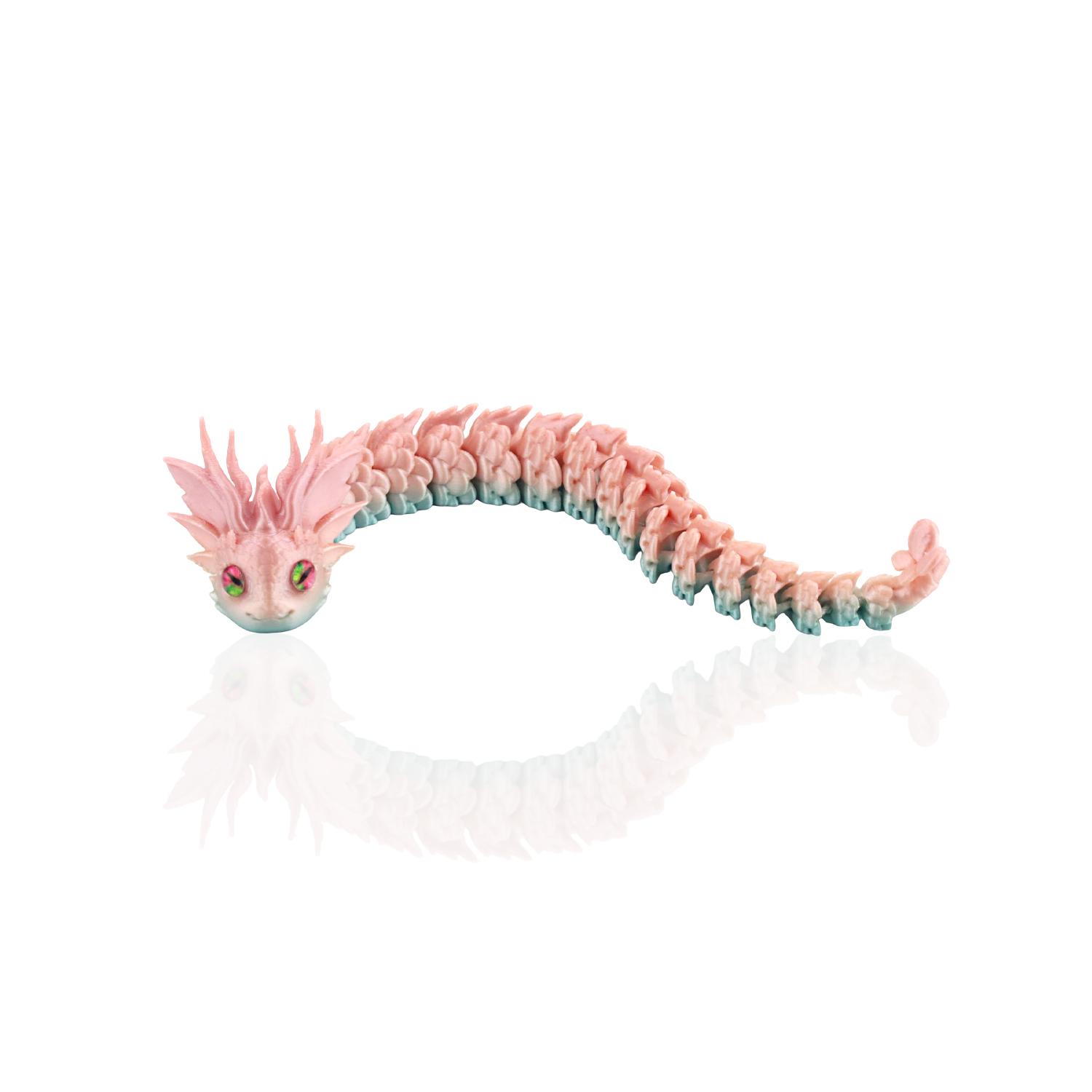 

3D printing of cute snake models, cute home decorations, colorful animal models, home ornaments S
