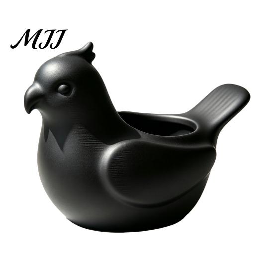 Solid Color Flower Pot Bird Shape Flowerpot, Handheld Size Durable PLA Pot, Healing Small Indoor Plant Container 3D Printed Creative Planter,