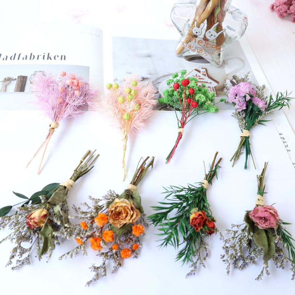 Dried Flower Bouquet High-Quality Fingertip Bouquet Greeting Card Decoration Versatile Diy Flower Kit For Diy Projects Event
