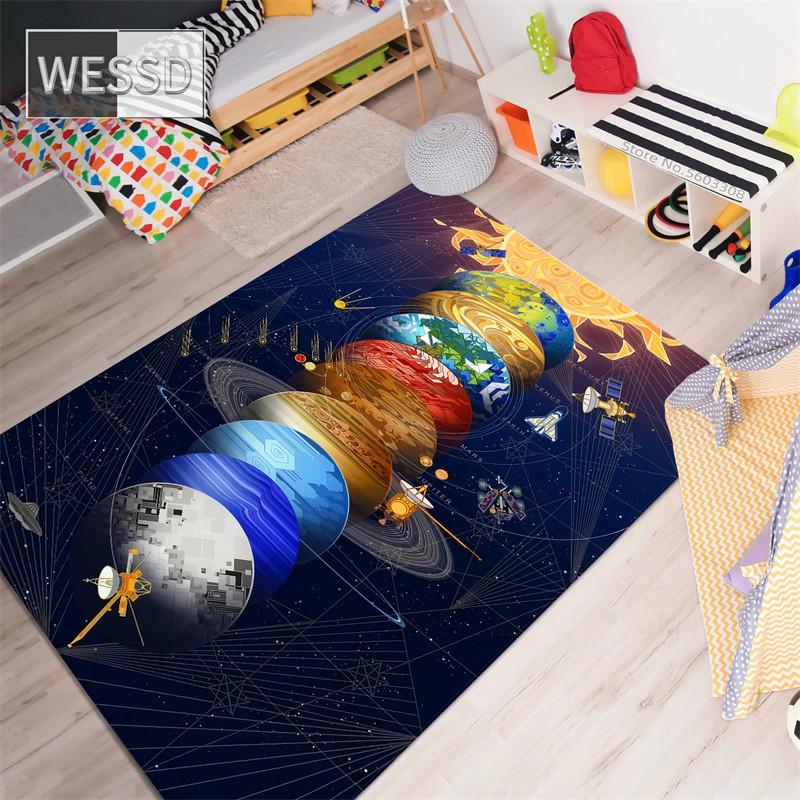 

Space Universe Planet 3D Килимок для підлоги Килимок Вітальня Великий розмір Фланель М який килимок для спальні 150x240cm 1pcs