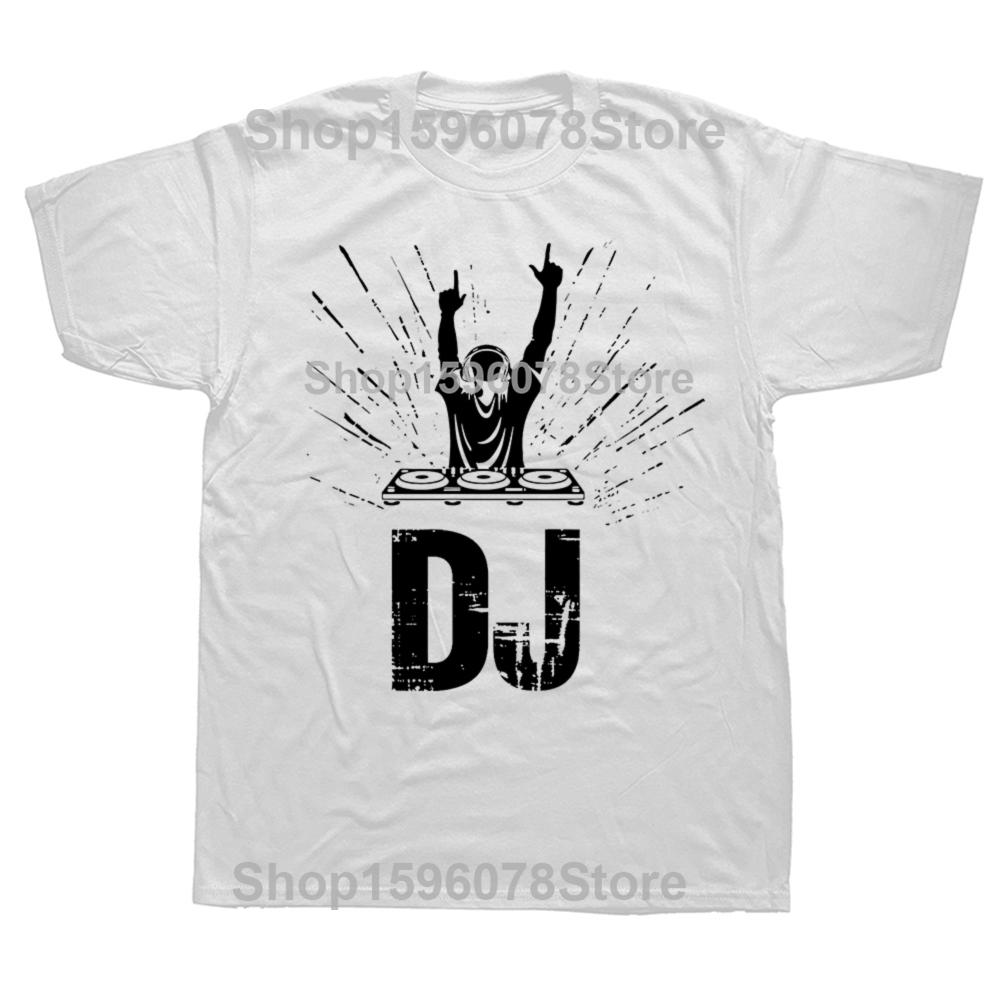 DJ Enthusiast Tee Music At Heart T-shirt Cotton Oversized Men Tshirt Summer Unisex Tees Fashion Streetwear Hip Hop T Shirt