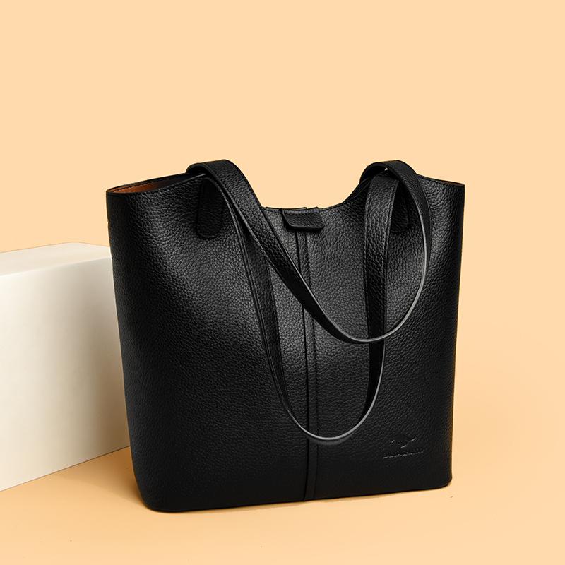Damen Minimalistische Tragetasche, Schultertasche mit großem Fassungsvermögen, Retro Tragetasche, Damenhandtasche, Modische Alltags-Schultertasche