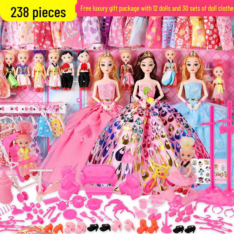 

Подарочный набор для детей: кукла Барби и папа, 30 см, принцесса, нарядная Barbie Doll Gift Box