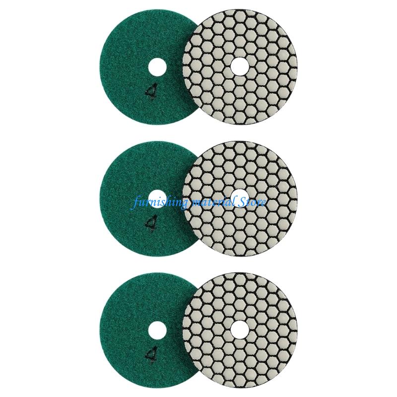 Y5GD 6PCS Multi Grit Diamonds Polishing Pads Resin Bonds Diamonds Polishing Discs For Marble Granites With No Discoloration
