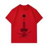 Men's 100% Cotton O-neck Short Sleeve T-Shirt, Cool Samurai Sword Printed Casual Tee, Comfortable Lightweight Daily Wear Top for Men, Summer Loose Fit
