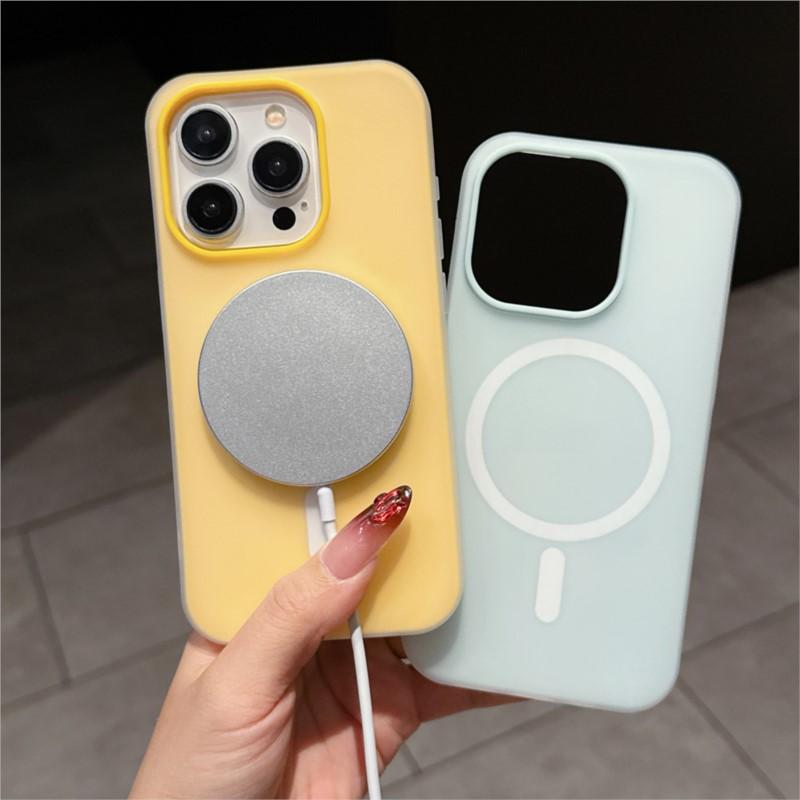 Luxury Candy Color Magsafe Case for iPhone 17 Air 16 15 14 Plus 13 12 Pro Max 11 Magnetic Clear Matte Soft Wireless Charge Cover