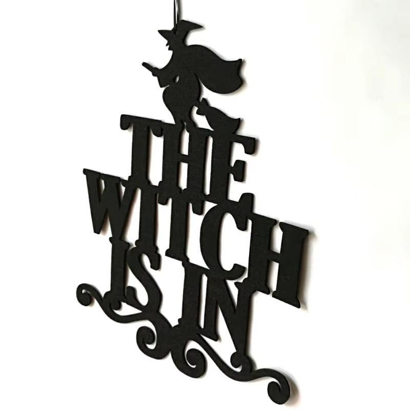

New Halloween Letter Witch Door Hanging Non-woven Fabric DIY Witch Wall Hanging Decoration Holiday Party Decoration