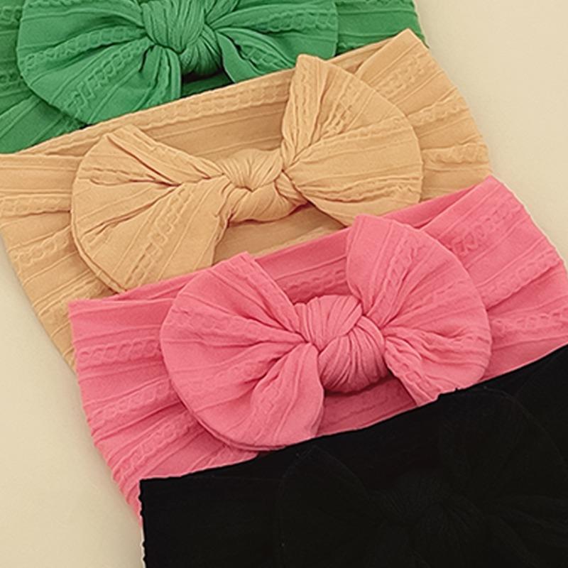 6-color combination set, baby bow fontanelle, baby headband, newborn headscarf, children's nylon headband.