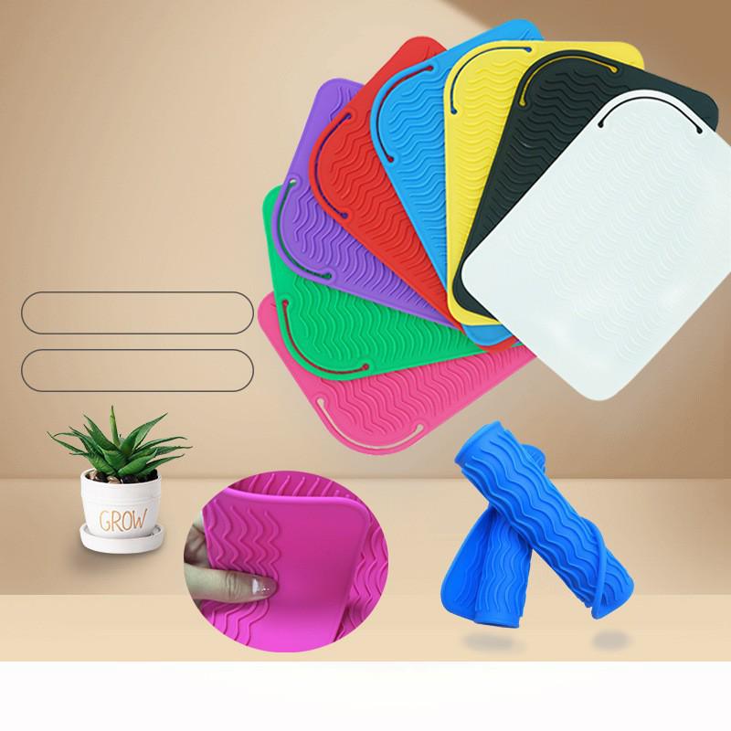 Silikonowa podkładka żaroodporna na prostownice i lokówki - Antypoślizgowa, termoizolacyjna, przenośne narzędzie do przechowywania