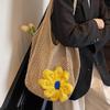 Summer small fresh simple casual hollow woven tote bag light large capacity versatile vacation style shoulder bag women