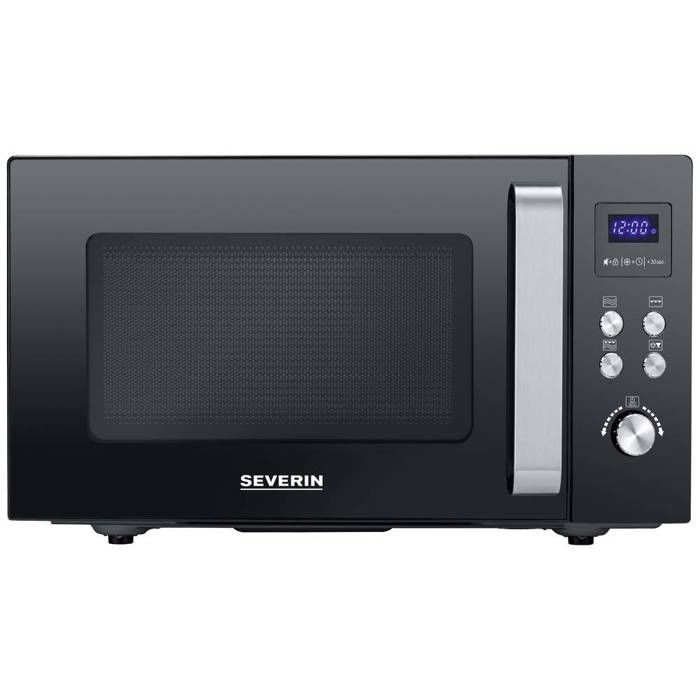 Severin MW 7763 Micro-ondes noir, acier inoxydable 900 W fonction grill