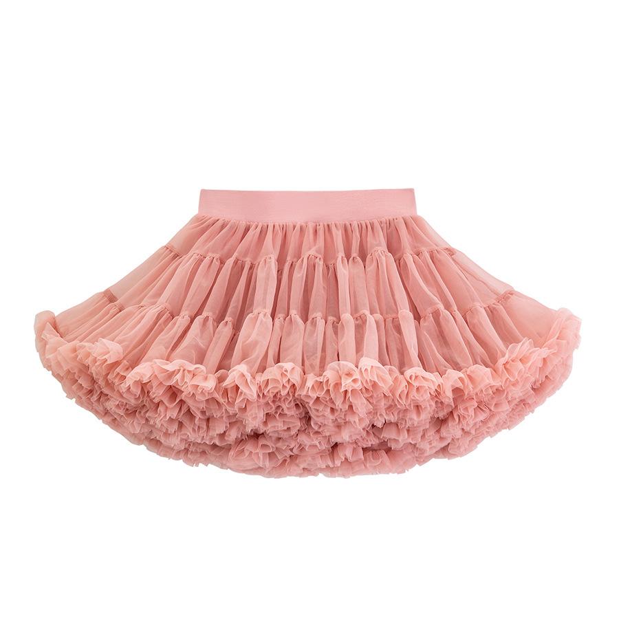 

Girl Tutu Skirt Princess Skirt Mesh Fluffy Skirt Spring Summer Versatile Lotus Leaf Skirt M
