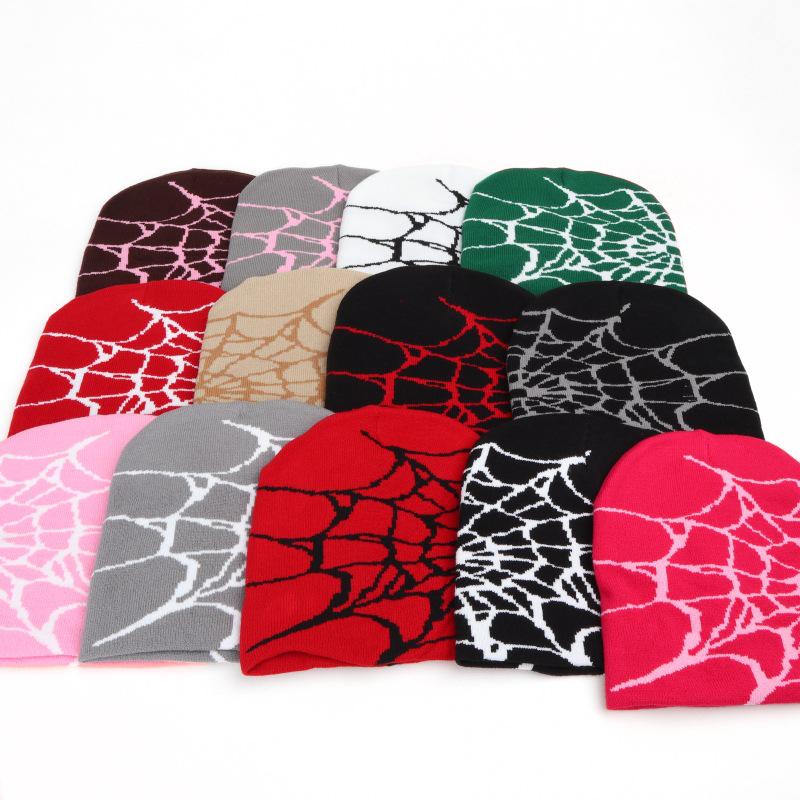 Unisex Spider Web Knit Hat: Warm, Windproof Autumn/Winter Fashion Beanie