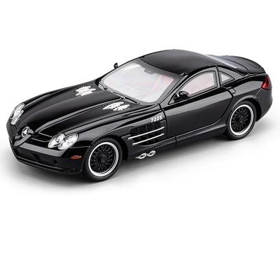 1/24 Benz SLR Alloy Classic Sports Car Model Diecast Metal Track Super Racing Car Vehicles Model Simulation Sound Light Kids Toy Gift