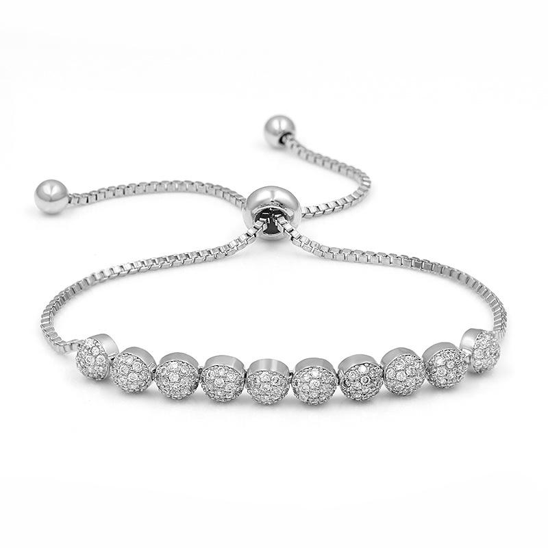 

Minimalist Japanese-Korean Zircon Adjustable Semi-Circle Bracelet