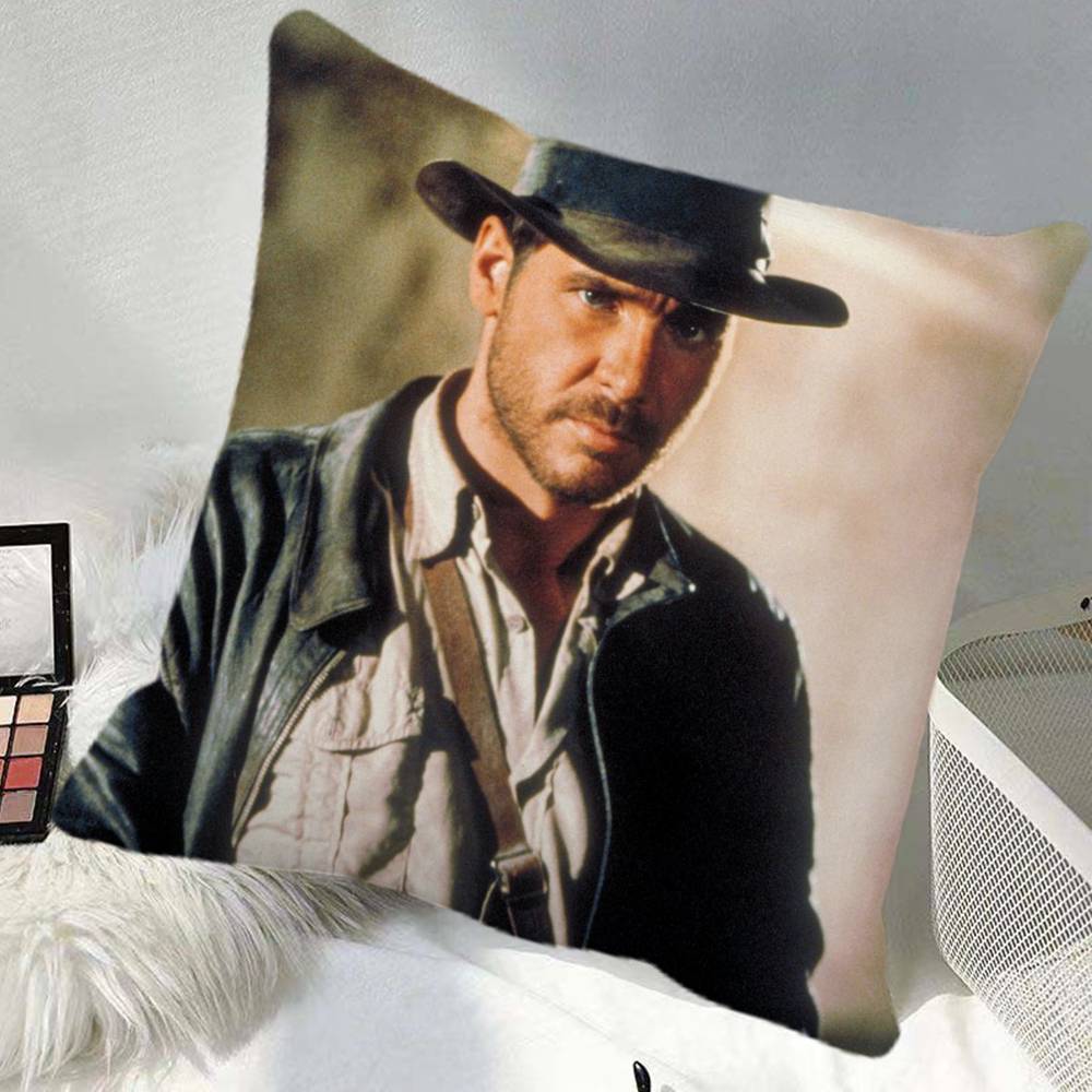 Hot I Indiana Jones Movie Pillow Case Square Pillow Bedroom Sofa Leisure Comfort Cushion Car Home Decoration