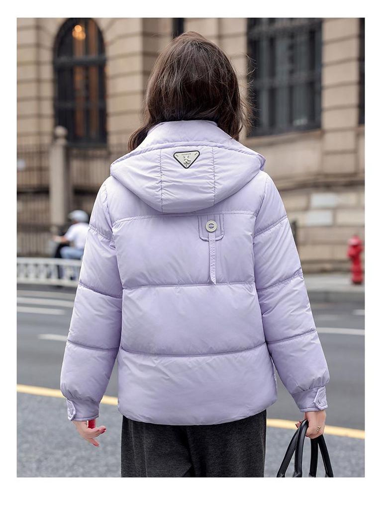 Women's Winter 2025 Simple Commute Short Down Jacket - Youth Loose Fit, Thickened Cotton-Padded Coat.