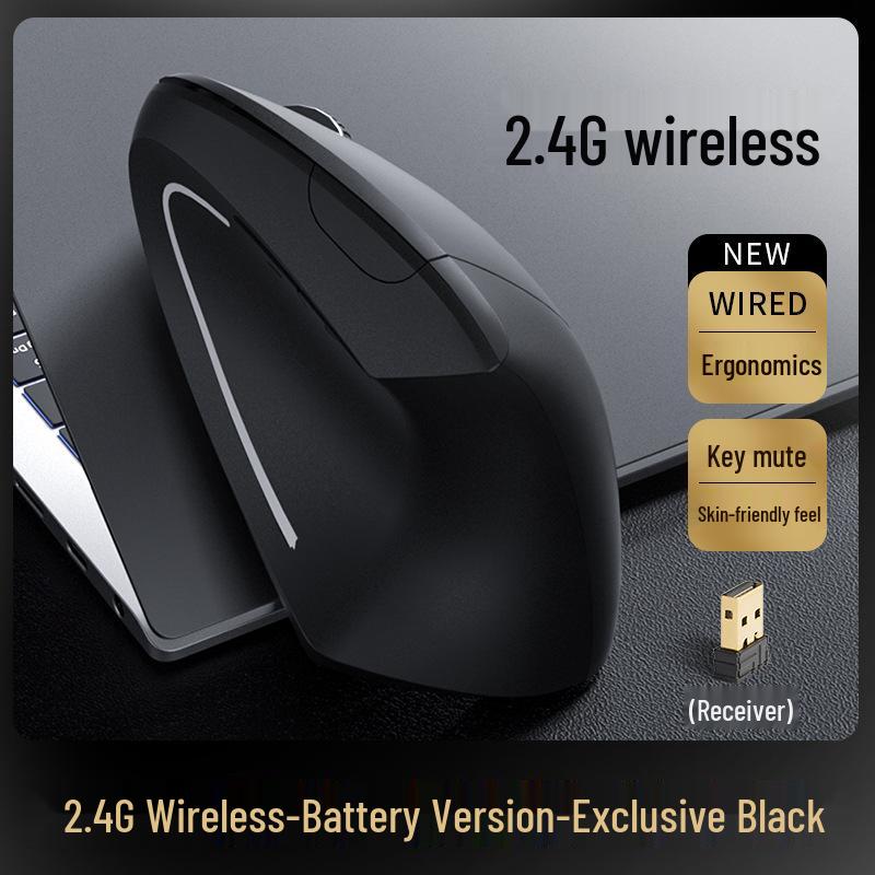 Wireless High-Comfort Ergonomic Vertical Bluetooth Mouse with Innovative Design and Durability