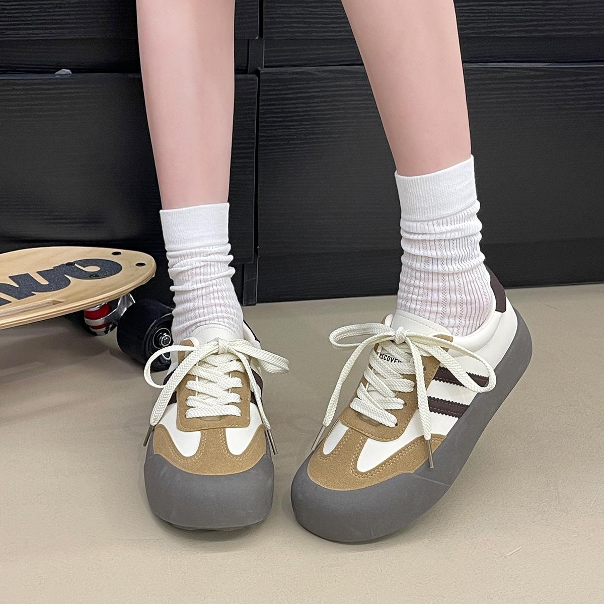 

Little white shoes women s platform 2025 new Agam de training shoes heightening student casual board shoes muffin hundred tower single shoes 40