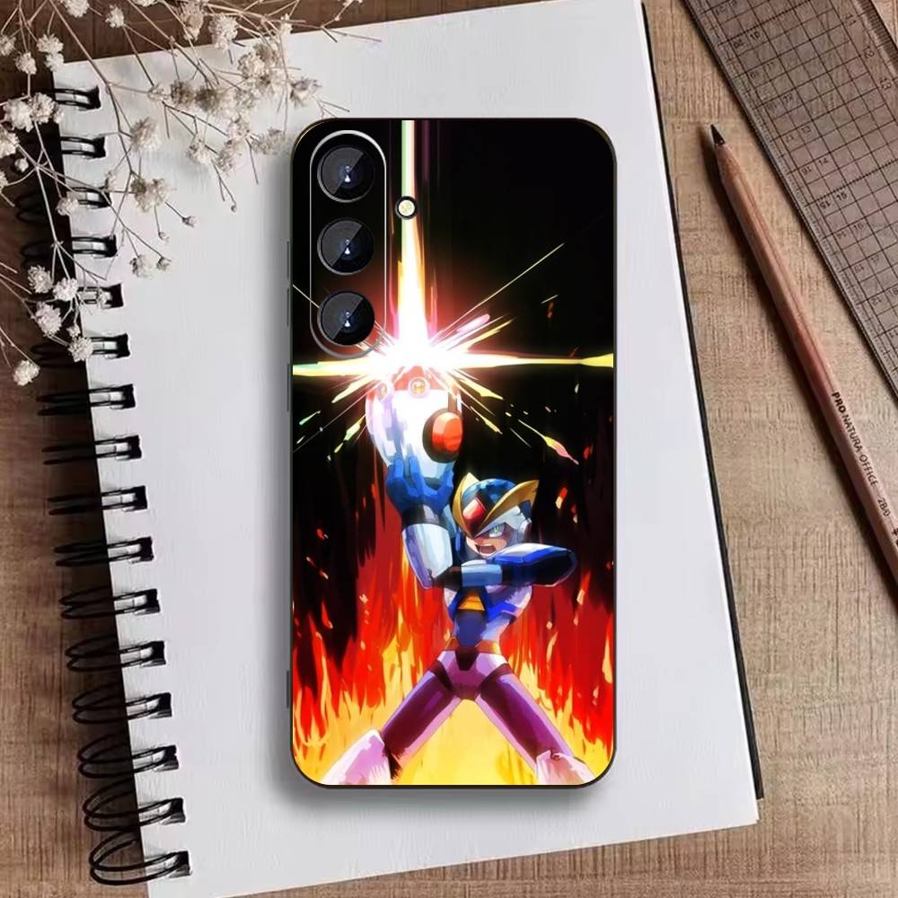 K-Mega Man Anime Phone Case For Samsung Galaxy A73,A72,A71,A70,A52,A51 Others Soft Black Cover