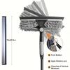 1PACK Professional High-rise Window Cleaning Tool Kit - Microfiber and Absorber with Stainless Steel Rod for Skyscrapers and High-rise Buildings
