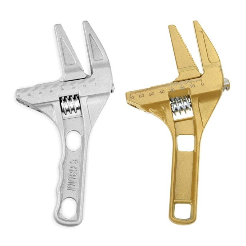Adjustable Wrench Large Opening Bathroom Spanners Wrenches Wide Jaw 6-68mm Aluminum Alloy Spanners Wrenches