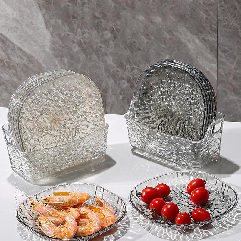 8Pcs Easy To Clean Dinner Plate Storage Box Food Grade Pp Material Dried Fruit Plate Candy Plate Container Snack Tray