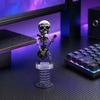 Jijijing Skull Spring Car Ornament, Rocking Figurine, Acrylic Swaying Skeleton Dashboard Decor for Vehicle, Interior Accessories