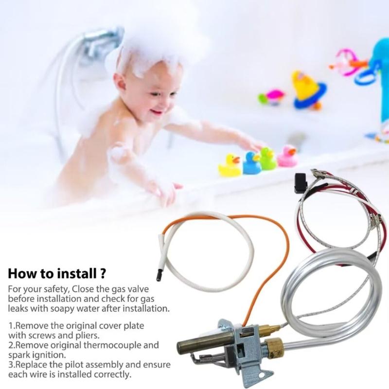 High Performances Gas Water Heater Pilots Assembly Replacement Set Portable Heater Component for Various Gas Systems