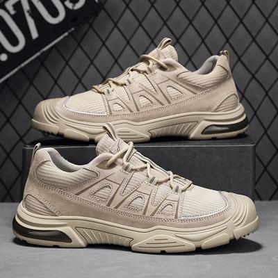 Exterior Masculino Campo Caça Caminhada Escalada Treinamento Couro de Vaca Exterior Respirável Tênis Masculino Sapatos Para Homens Adulto Antiderrapante